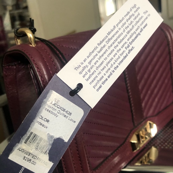 Rebecca Minkoff Chevron Bag in Burgundy - Picture 5 of 10